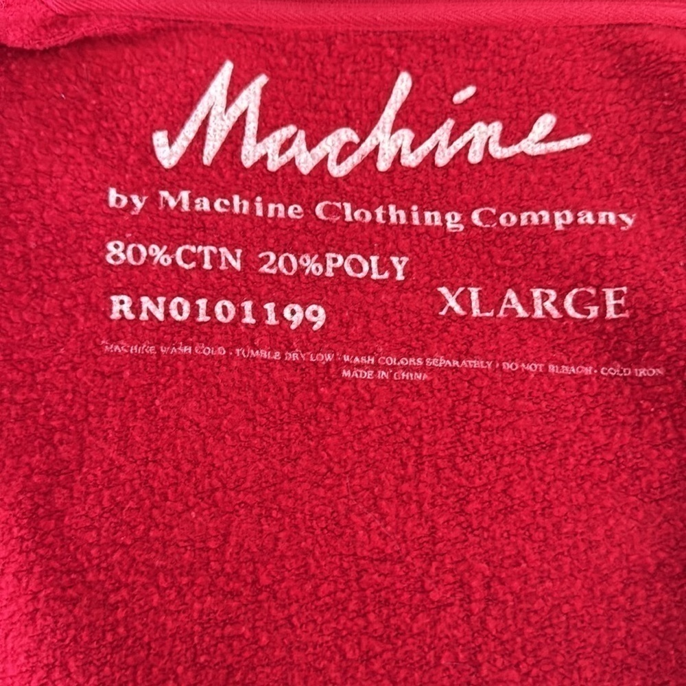 Machine red‎ Italia zip sweatshirt XL - Picture 5 of 6